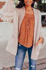 Nikkimoda Batwing Sleeve Solid Tassel Sweater Cardigan