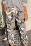 Nikkimoda Camo Elastic Mid Belt Waist Cargo Pants