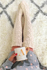 Nikkimoda Cable Knit Knee-High Winter Stockings