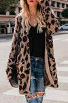 Nikkimoda Leopard Fuzzy Chunky Knit Cardigan