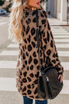 Nikkimoda Leopard Fuzzy Chunky Knit Cardigan