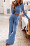 Nikkimoda Crewneck Pullover and Wide Leg Pants Set