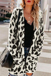 Nikkimoda Leopard Fuzzy Chunky Knit Cardigan