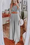 Nikkimoda Crewneck Pullover and Wide Leg Pants Set