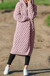 Nikkimoda Winter Solid Long Hoodied Sweater Cardigan