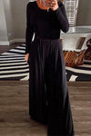 Nikkimoda Crewneck Pullover and Wide Leg Pants Set