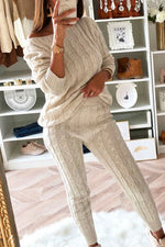 Nikkimoda Knit Pullover Sweater and Long Pants Set