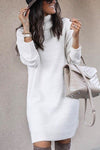 Nikkimoda Jessica Turtleneck Solid Sweater Dress