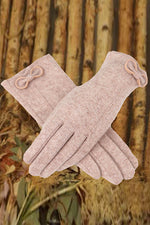 Nikkimoda Touchscreen Winter Gloves with Bowknot