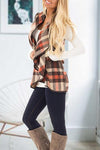 Nikkimoda Lush Sleeveless Plaid Jacket Vest with Pockets