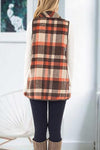 Nikkimoda Lush Sleeveless Plaid Jacket Vest with Pockets