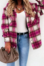 Nikkimoda Elin Pockets Casual Plaid Outwear