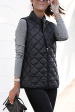 Nikkimoda Stand Collar Zip Up Down Vest