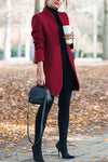 Nikkimoda Ellen Stand Collar Open Front Coat