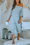 Nikkimoda Batwing Long Sleeves Top and Long Pants Loungewear Set