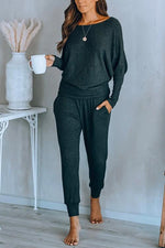 Nikkimoda Batwing Long Sleeves Top and Long Pants Loungewear Set