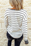 Nikkimoda Lyndi Stripes Button Knit Sweater