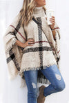 Nikkimoda Soft Tassel Lattice Cloak Poncho Sweater