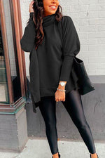 Nikkimoda Cowl Neck High Low Hem Cloak Sweater