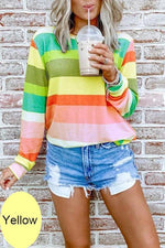 Nikkimoda Customized Striped Long Sleeves Pullover Top