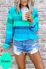 Nikkimoda Customized Striped Long Sleeves Pullover Top