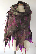 Nikkimoda Halloween Thunderstorm Rays Print Tassel Scarf