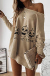 Nikkimoda Pumpkin Batwing Sleeve Sweatshirt