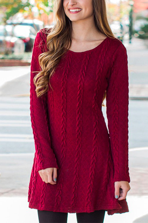 Nikkimoda Alicia Loose Cable Knit Dress