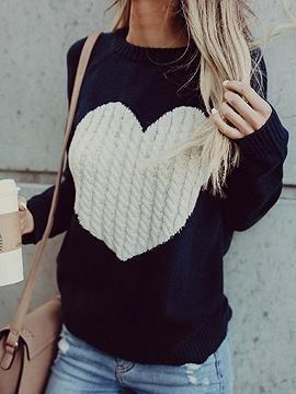 NM Chic Women Love Heart Knitting Sweaters