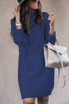 Nikkimoda Jessica Turtleneck Solid Sweater Dress