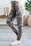 Nikkimoda Drawstring Waist Camo Joggers