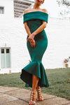 Nikkimoda Fairy Off Shoulder Fishtail Evening Dress