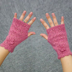 Nikkimoda Hollow Out Flower Fingerless Gloves