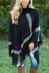 Nikkimoda Soft Tassel Lattice Cloak Poncho Sweater